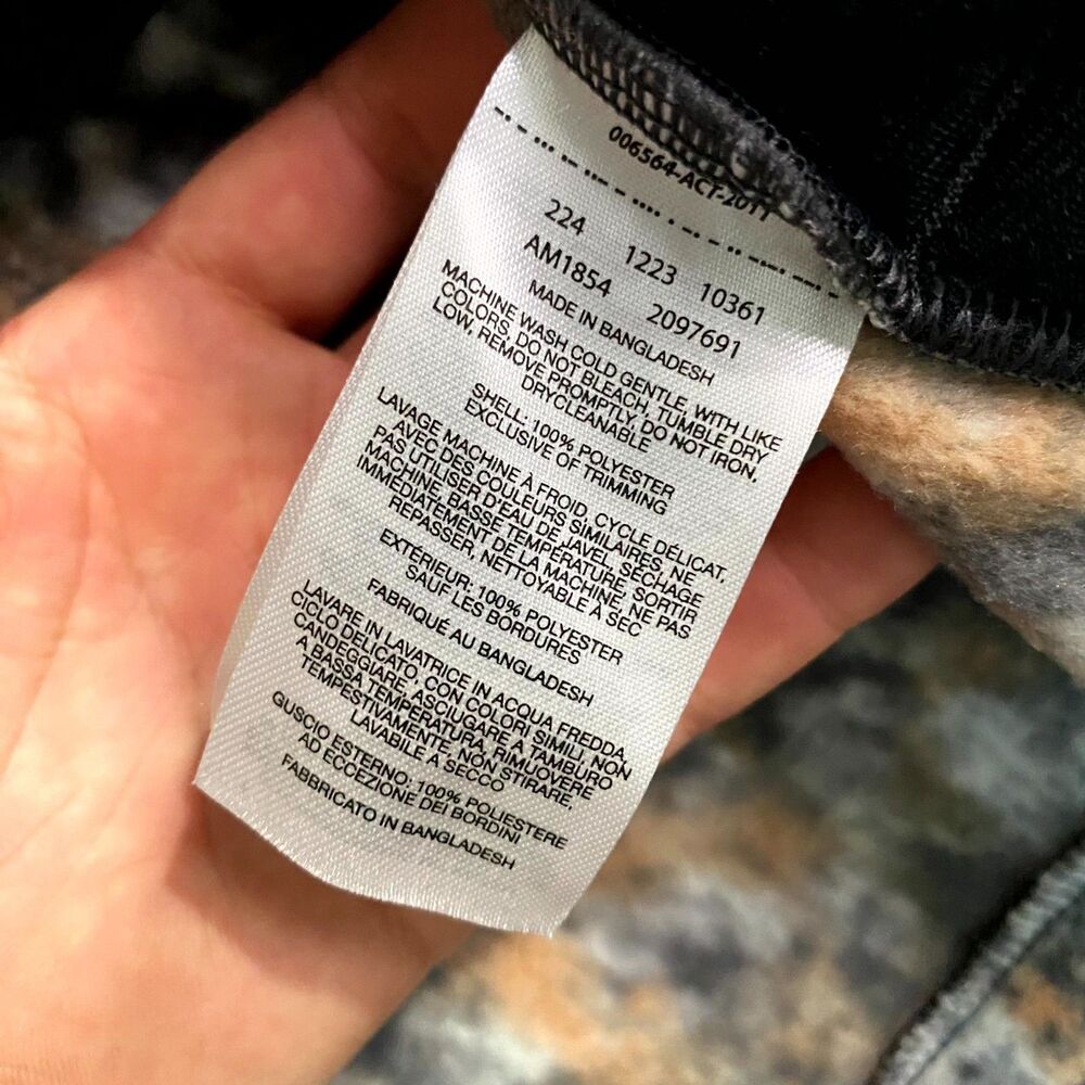 Columbia Shacket Men's L Gray Camo Polyester Fleece Preppy Cozy Workwear Outdoor - Picture 4 of 7